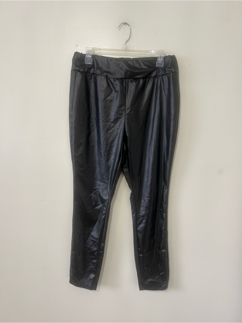 BLOOMCHIC | Black Faux Leather Pants, Size 14-16